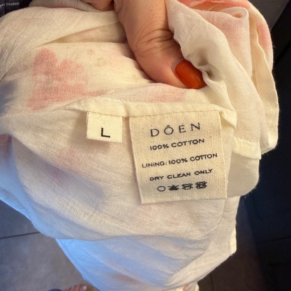 NWT Doen Garnet Dress in White Poppy Print - Picture 6 of 8